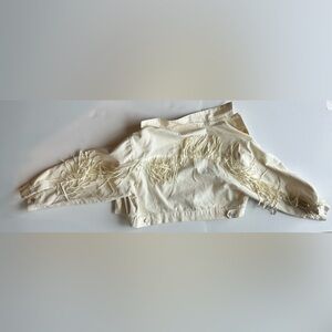 Vintage denim jacket with tassels